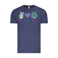 Vintage Denim Peace Love Teach Vintage Tee - Jasminsmagicworld
