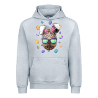 Heather Grey rhino easter bunny ears funny easter eggs hunting sweatshirt Urban Hoodie - linhVisuals