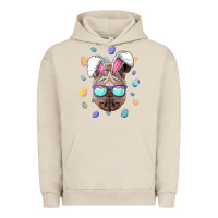 Pigment French Oak rhino easter bunny ears funny easter eggs hunting sweatshirt Urban Hoodie - linhVisuals