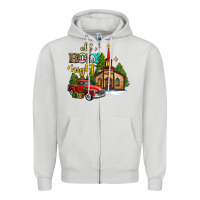 Dove Grey the church  holy night western truck Zipper Hoodie - AdoDesignShop