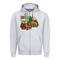 Heather Grey the church  holy night western truck Zipper Hoodie - AdoDesignShop