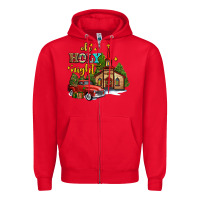 Red the church  holy night western truck Zipper Hoodie - AdoDesignShop