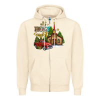 Sandshell the church  holy night western truck Zipper Hoodie - AdoDesignShop