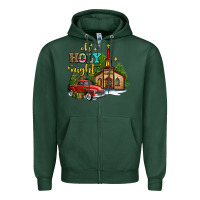 Sports Green the church  holy night western truck Zipper Hoodie - AdoDesignShop