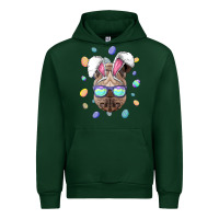 Forest Green rhino easter bunny ears funny easter eggs hunting sweatshirt Urban Hoodie - linhVisuals