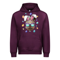 Mauve Wine rhino easter bunny ears funny easter eggs hunting sweatshirt Urban Hoodie - linhVisuals