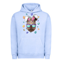 Pigment Grape Ice rhino easter bunny ears funny easter eggs hunting sweatshirt Urban Hoodie - linhVisuals