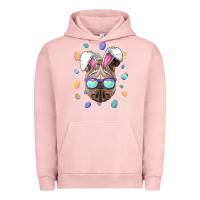 Pigment Salmon rhino easter bunny ears funny easter eggs hunting sweatshirt Urban Hoodie - linhVisuals