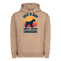 Pigment Burro schnauzer just a boy who loves dogs men retro vintage sunset raglan ba Urban Hoodie - linhVisuals
