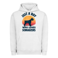 Pigment Lunar Rock schnauzer just a boy who loves dogs men retro vintage sunset raglan ba Urban Hoodie - linhVisuals