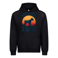 Black schnauzer just a boy who loves dogs men retro vintage sunset raglan ba Urban Hoodie - linhVisuals