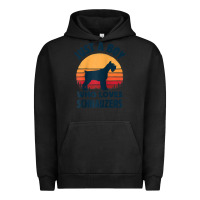 Pigment Black schnauzer just a boy who loves dogs men retro vintage sunset raglan ba Urban Hoodie - linhVisuals