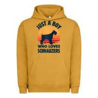 Pigment Peanut Butter schnauzer just a boy who loves dogs men retro vintage sunset raglan ba Urban Hoodie - linhVisuals