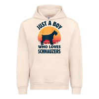 Sandshell schnauzer just a boy who loves dogs men retro vintage sunset raglan ba Urban Hoodie - linhVisuals