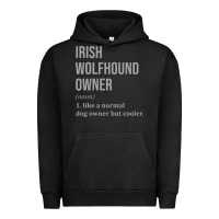 Pigment Black irish wolfhound dog funny classic Urban Hoodie - linhVisuals