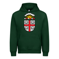 Forest Green brown university coat of arms Urban Hoodie - linhVisuals