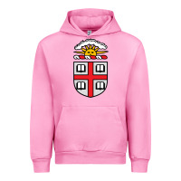 Fuchsia Pink brown university coat of arms Urban Hoodie - linhVisuals