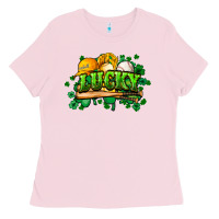 Bubblegum Pink St. Patrick's Day Baseball Ladies Tee - HowdyJamesFarm