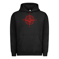 Pigment Black compass Urban Hoodie - linhVisuals