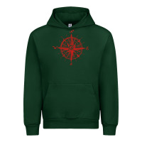 Forest Green compass Urban Hoodie - linhVisuals