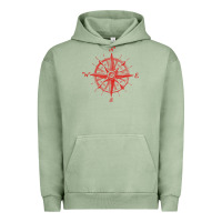 Pigment Oil Green compass Urban Hoodie - linhVisuals