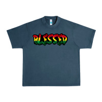 Midnight Navy Juneteenth blessed Urban Heavy Tee - FaDigitalArtStudio