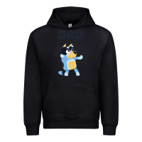 Black Bluey Dad Urban Hoodie - linhVisuals