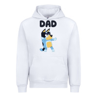 White Bluey Dad Urban Hoodie - linhVisuals