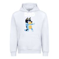 White Bluey Dad Urban Hoodie - linhVisuals