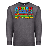 Charcoal Heather autism accept understand love different Premium Sweatshirt - JahusDesignShop