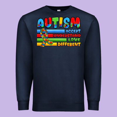Autism Accept Understand Love Different Premium Sweatshirt Designed By Jahusdesignshop