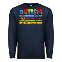 Navy autism accept understand love different Premium Sweatshirt - JahusDesignShop