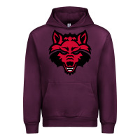 Mauve Wine DEVIL - RED WOLVES FOOTBALL SOCCER STATE MEN Urban Hoodie - linhVisuals