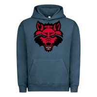 Pigment Midnight Navy DEVIL - RED WOLVES FOOTBALL SOCCER STATE MEN Urban Hoodie - linhVisuals