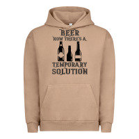 Pigment Burro womens funny beer now there's a temporary solution drinking design v n Urban Hoodie - linhVisuals