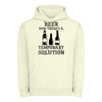 Pigment Pistachio womens funny beer now there's a temporary solution drinking design v n Urban Hoodie - linhVisuals