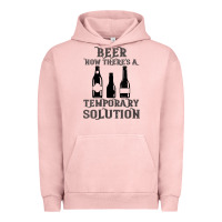 Pigment Salmon womens funny beer now there's a temporary solution drinking design v n Urban Hoodie - linhVisuals