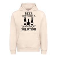 Sandshell womens funny beer now there's a temporary solution drinking design v n Urban Hoodie - linhVisuals
