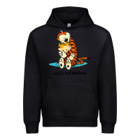 Black newcalvin and hobbes [tyellow] Urban Hoodie - linhVisuals