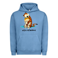 Pigment Pebble Blue newcalvin and hobbes [tyellow] Urban Hoodie - linhVisuals