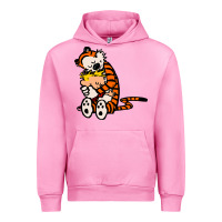 Fuchsia Pink newcalvin and hobbes 04 Urban Hoodie - linhVisuals