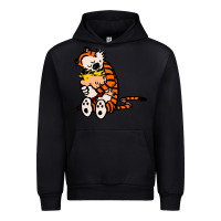 Black newcalvin and hobbes 04 Urban Hoodie - linhVisuals