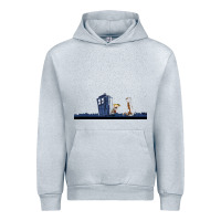 Heather Grey newcalvin and hobbes night star tardis Urban Hoodie - linhVisuals