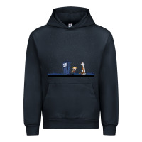 Navy newcalvin and hobbes night star tardis Urban Hoodie - linhVisuals