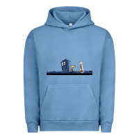 Pigment Pebble Blue newcalvin and hobbes night star tardis Urban Hoodie - linhVisuals