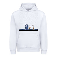 White newcalvin and hobbes night star tardis Urban Hoodie - linhVisuals