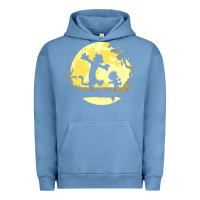 Pigment Pebble Blue newcalvin and hobbes no worries Urban Hoodie - linhVisuals