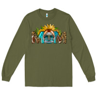 Army Green football mom Long Sleeve Tee - BundleAndBundleShop