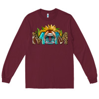 Burgundy football mom Long Sleeve Tee - BundleAndBundleShop