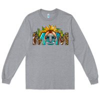Heather Grey football mom Long Sleeve Tee - BundleAndBundleShop